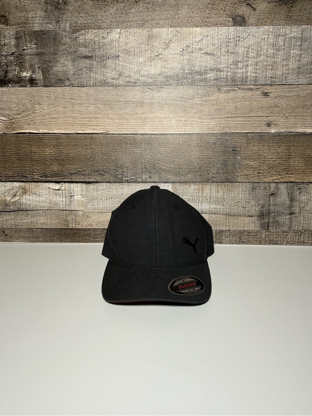 Puma Black Curved-Brim Logo Cap